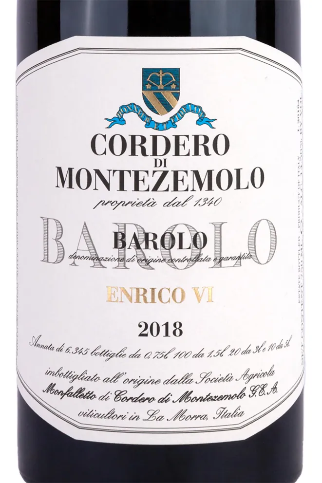 Этикетка Barolo Enrico VI 2018