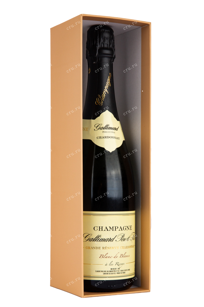 Подарочная коробка игристого вина Gallimard Pere et Fils Cuvee Grande Reserve Chardonnay gift box 0.75 л
