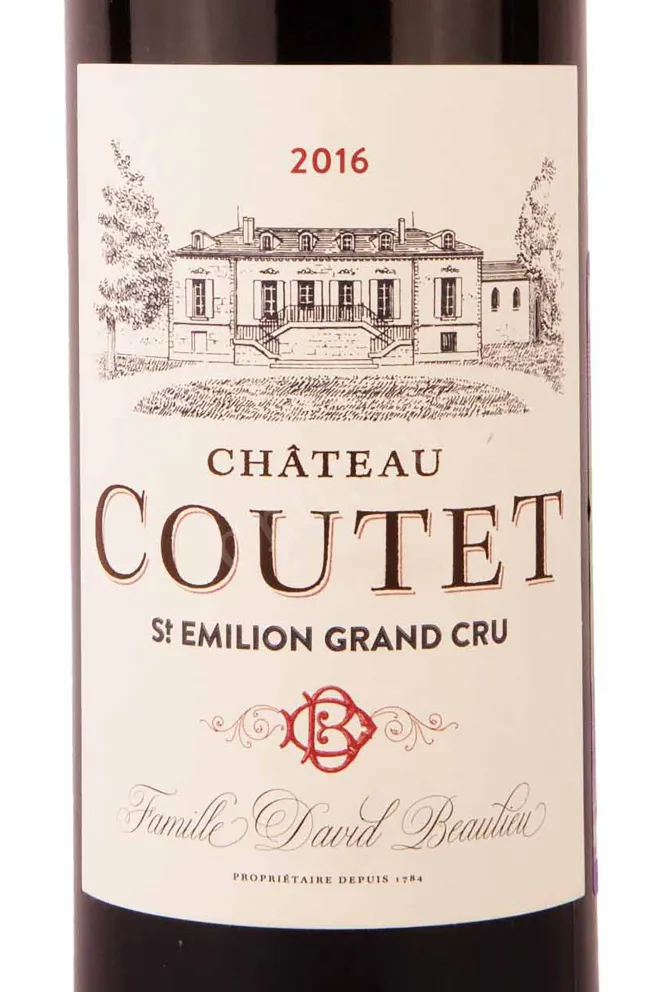 Этикетка Chateau Coutet Saint-Emilion Grand Cru 2016 0.75 л