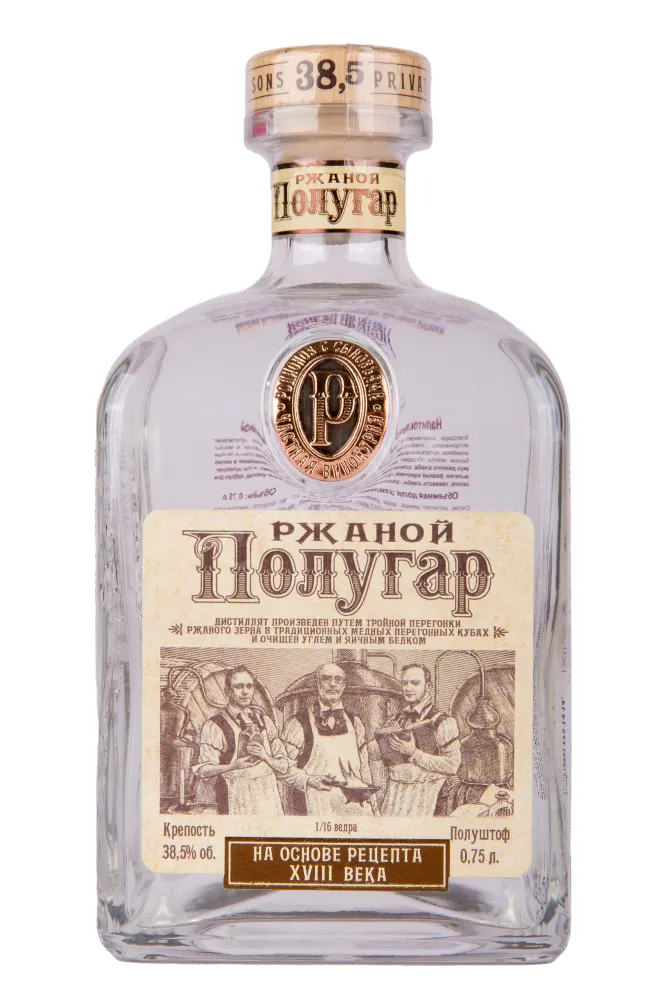Бутылка водки Polugar Rye with gift box 0.75