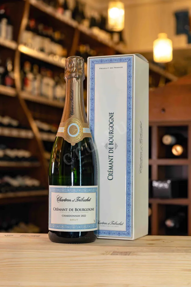 В магазине Крю Профи Chartron et Trebuchet Cremant de Bourgogne Chardonnay Brut in gift box 2023 0.75 л
