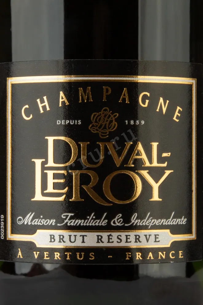 Этикетка Duval-Leroy Brut Reserve 0.375 л