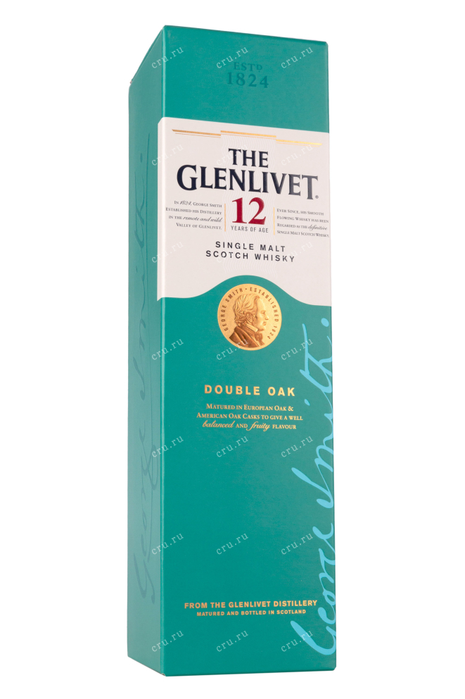 Подарочная коробка Glenlivet 12 years old double oak in gift box 0.7 л