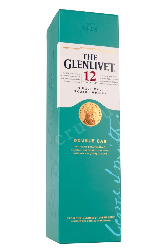 Подарочная коробка Glenlivet 12 years old double oak in gift box 0.7 л