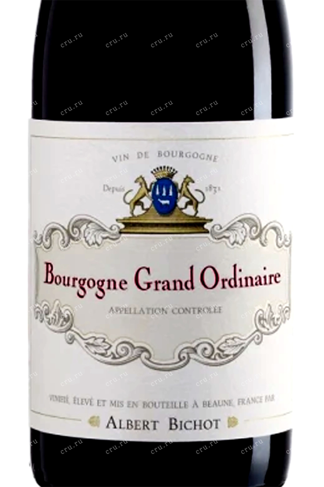 Этикетка Bourgogne Grand Ordinaire AOC Albert Bichot 2014 0.75 л