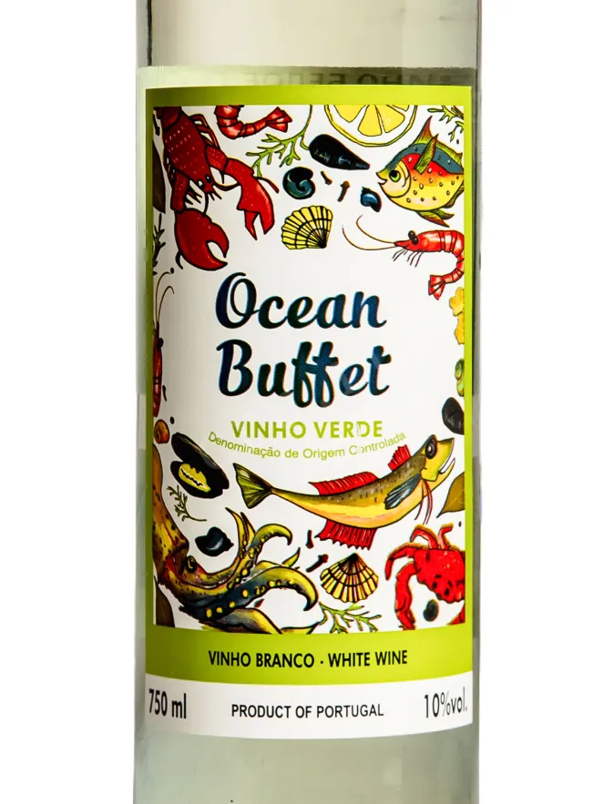 Этикетка Ocean Buffet Vinho Verde Branko 2024 0.75 л