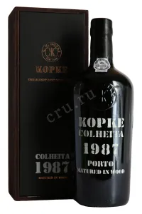 Портвейн Kopke Porto Colheita 1987 in gift box 1987 0.75 л