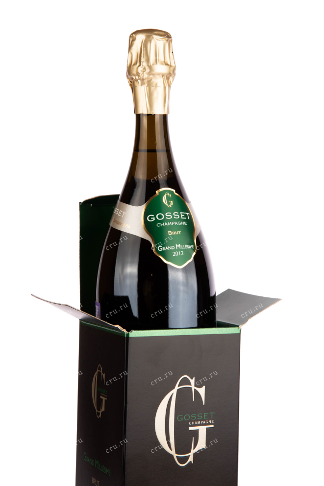 Подарочная коробка игристого вина Gosset Brut Grand Millesime 2012 0.75 л