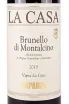 Этикетка Caparzo La Casa Brunello di Montalcino in wooden box 2019 3 л