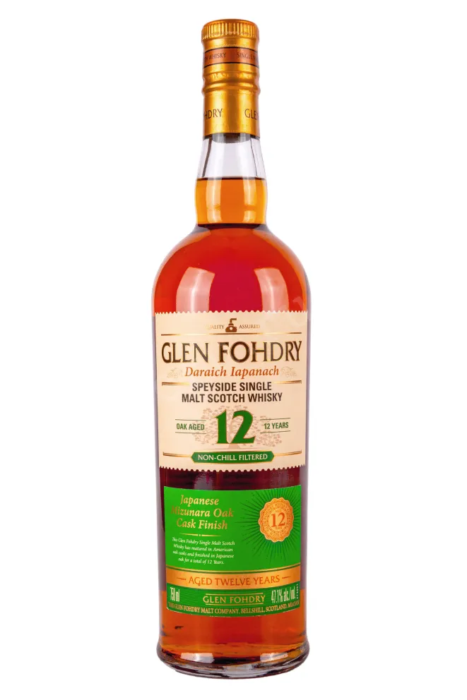 Бутылка Glen Fohdry 12 years oak cask in tube 0.75 л