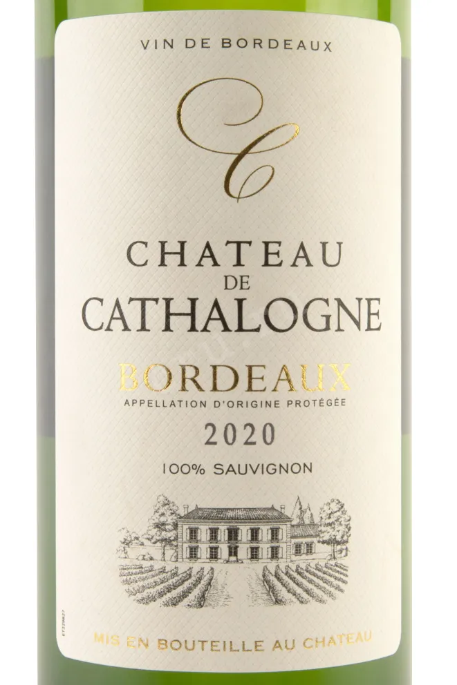 Этикетка Chateau de Cathalogne Bordeaux AOC 2020 0.75 л