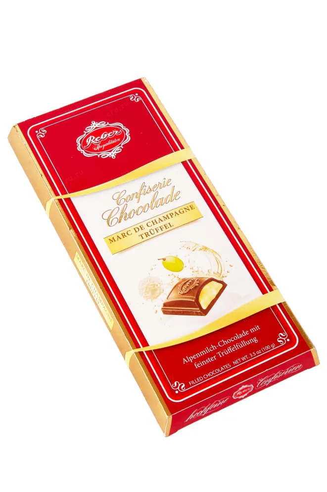 Шоколад Paul Reber Alpenmilch-Chocolade mit Marc de Champagne Truffel 100 г