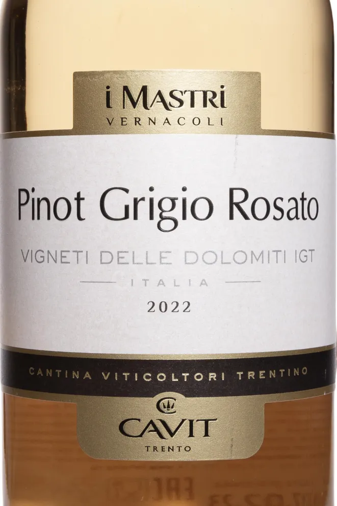 Этикетка Mastri Vernacoli Pinot Grigio Rosato 2022 0.75 л