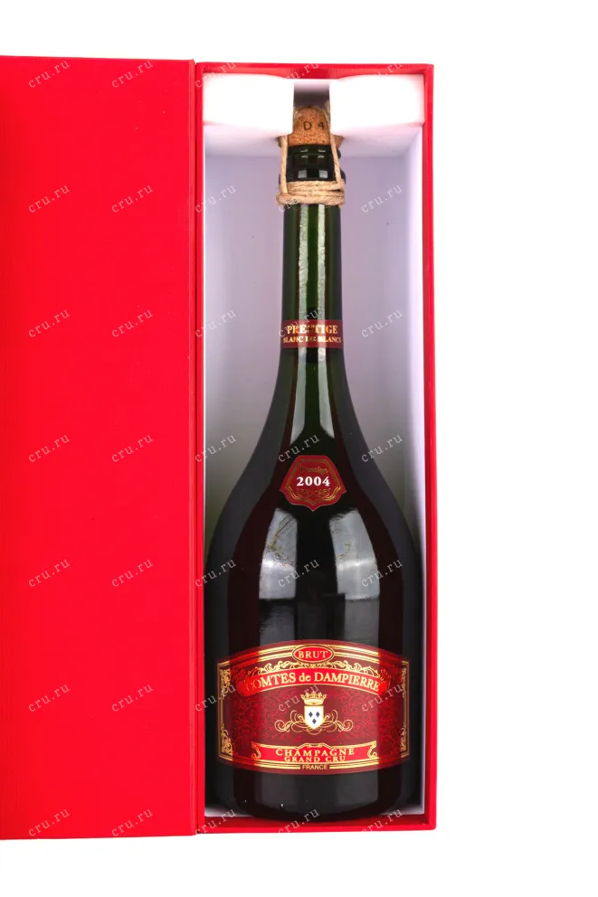 В подарочной коробке Comte Audoin de Dampierre Cuvee Prestige Blanc de Blancs gift box 2004 0.75 л