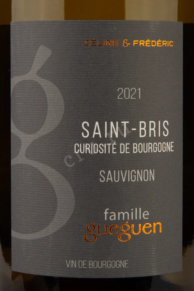 Этикетка Celine and Frederic Saint-Bris Curiosite de Bourgogne  2021 0.75 л