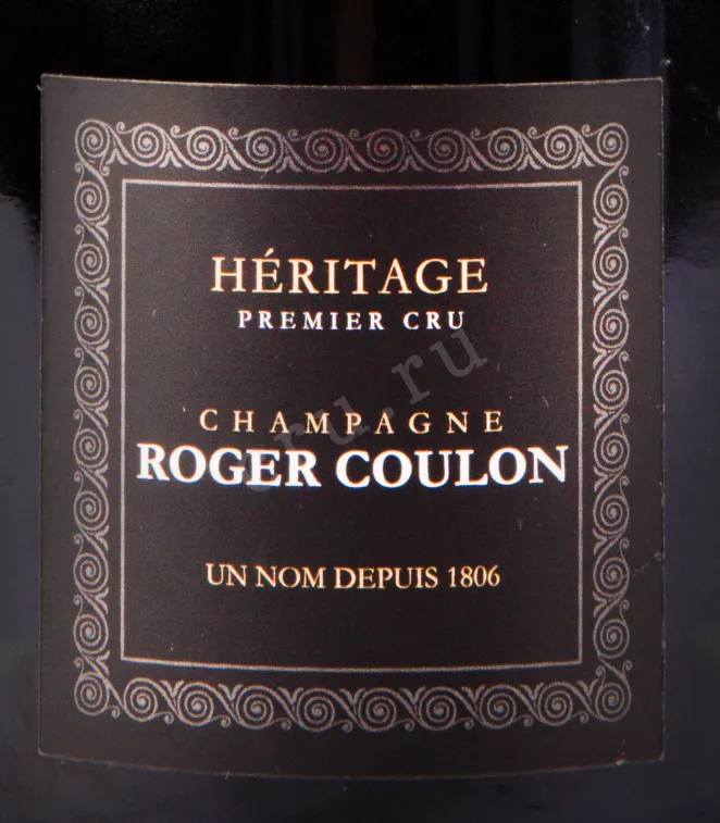Этикетка игристого вина Roger Coulon Heritage Premier Cru 0.75 л