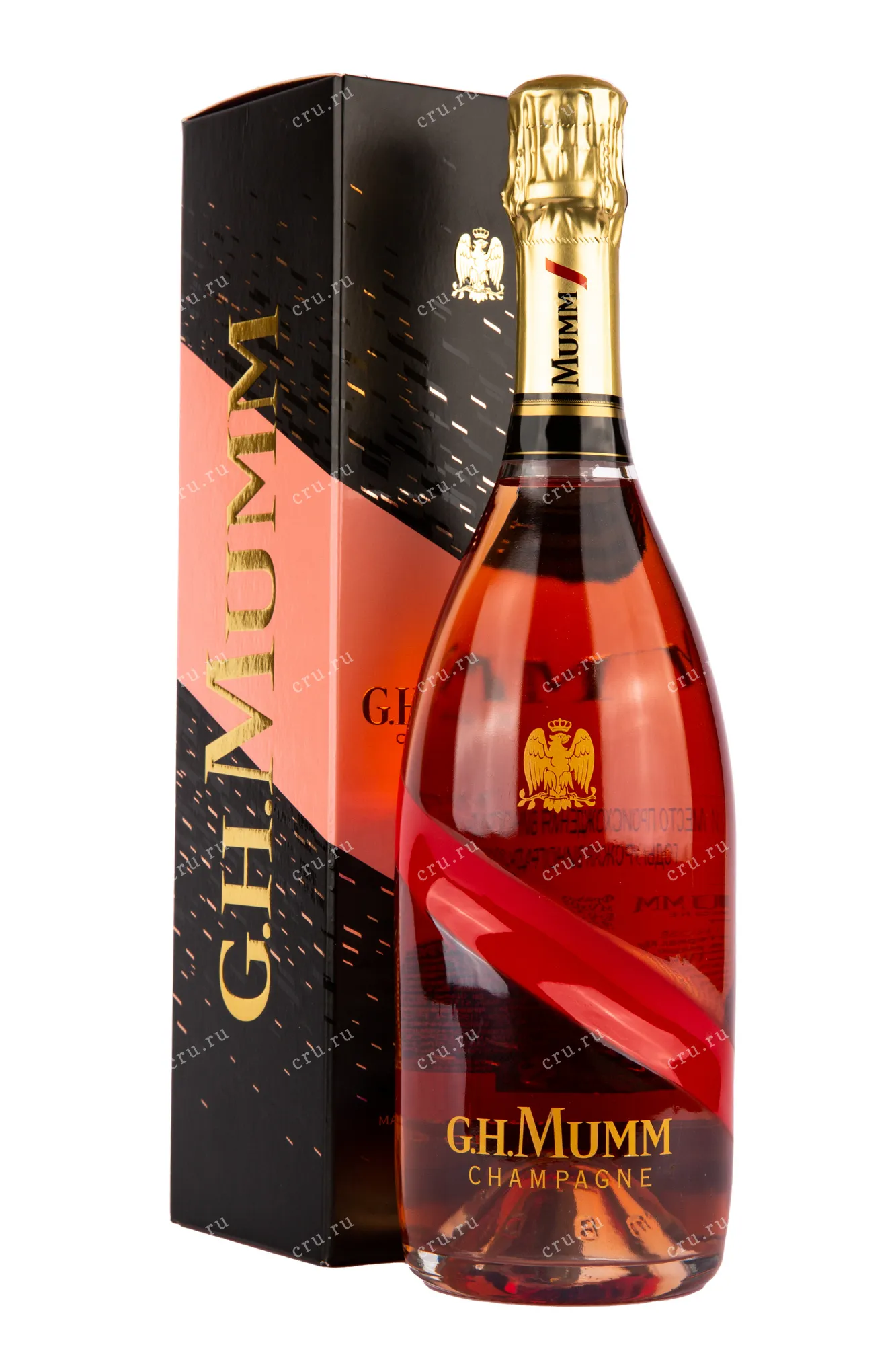 Фото — Шампанское Mumm Cordon Brut Rose with gift box  0.75 л