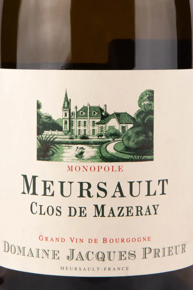 Этикетка вина Domaine Jacques Prieur Monopole Meursault Clos de Mazeray 2017 0.75 л
