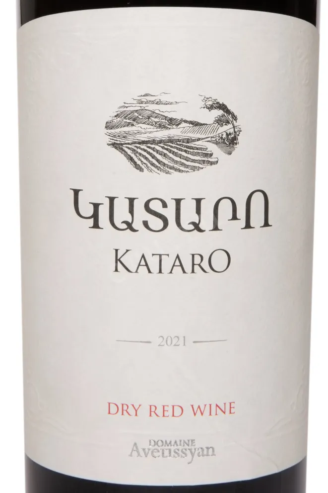 Этикетка Kataro Dry Red 2021 0.75 л