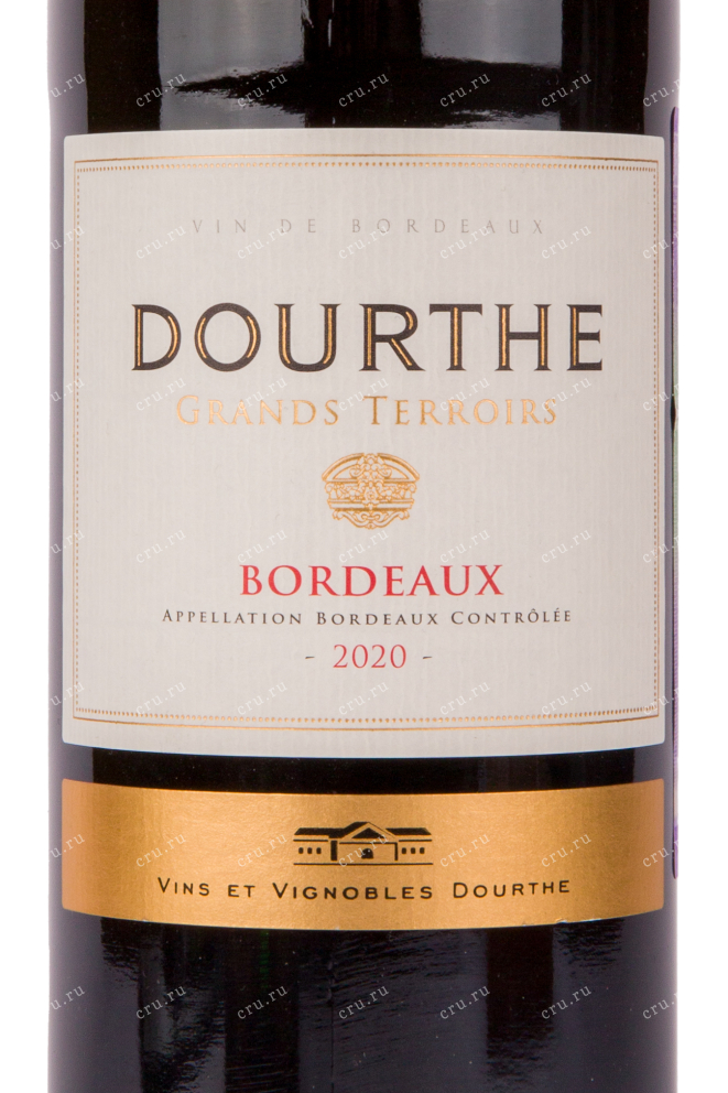 Этикетка вина Dourthe Grands Terroirs Bordeaux Rouge 0.75 л