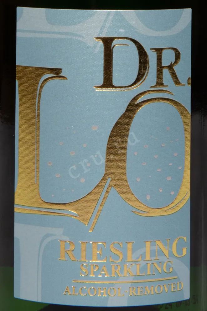 Этикетка Dr Lo Riesling Sparkling Alcohol Removed 2023 0.75 л