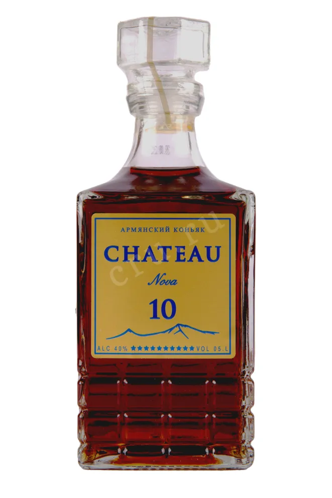 Бутылка Chateau Nova 10 лет gift box 0.5 л