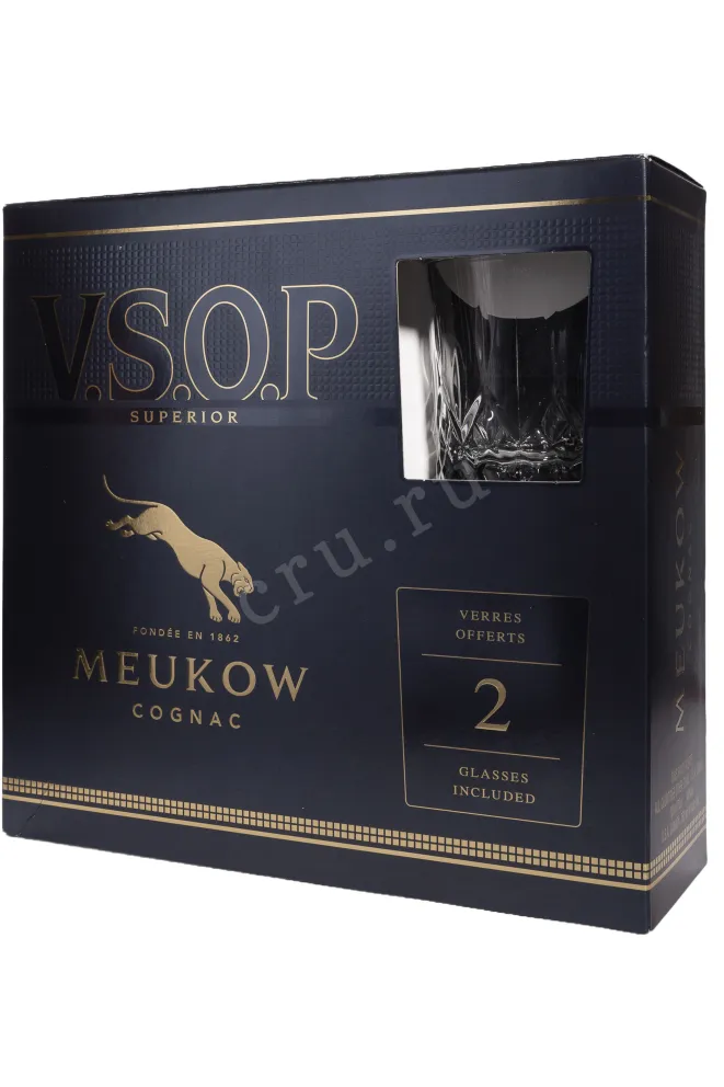 В подарочной коробке Meukow VSOP Superior in gift box with 2 glasses 2020 0.7 л