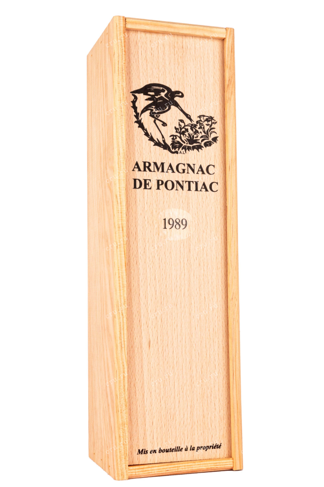 Деревянная коробка Bas-Armagnac De Pontiac wooden box 1989 0.7 л