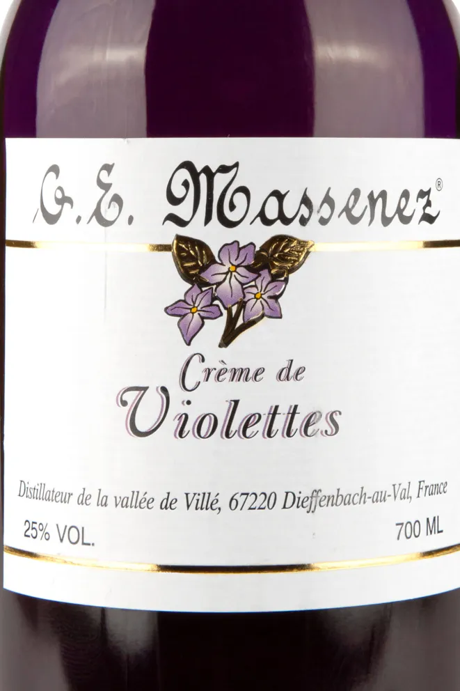 Этикетка Massenez Creme de Violette 0.7 л