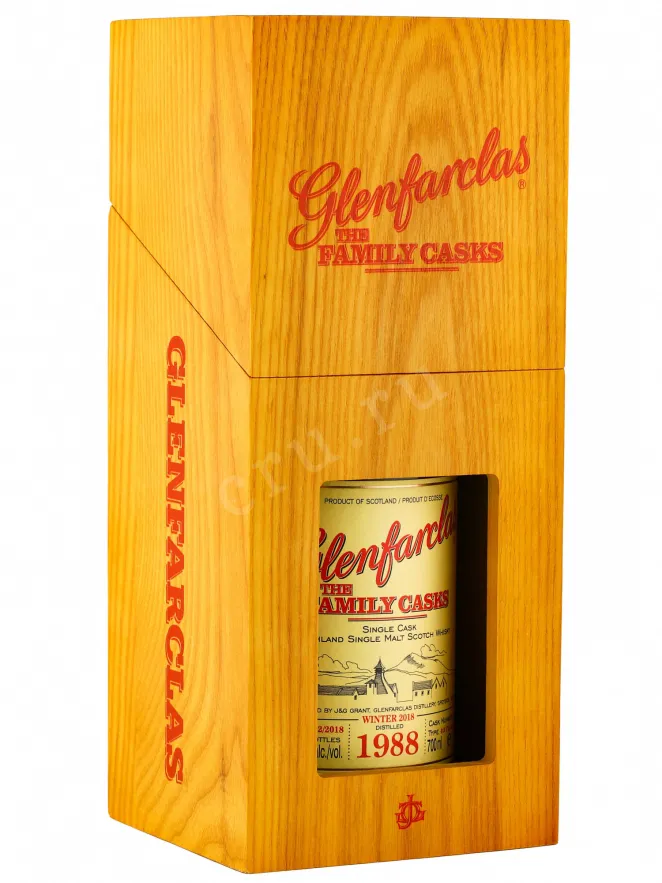Деревянная коробка Glenfarclas Family Casks 1988 0.7 л