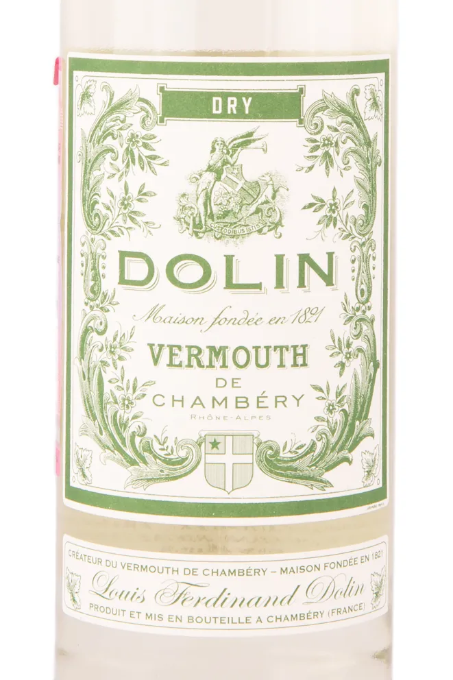 Этикетка вермута Долин Драй Де Шамбери 0.75