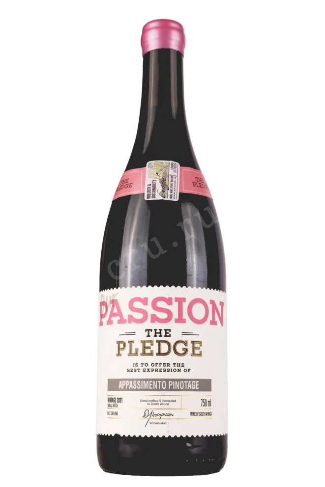 Вино The Pledge Our Passion Appassimento Pinotage 2021 0.75 л
