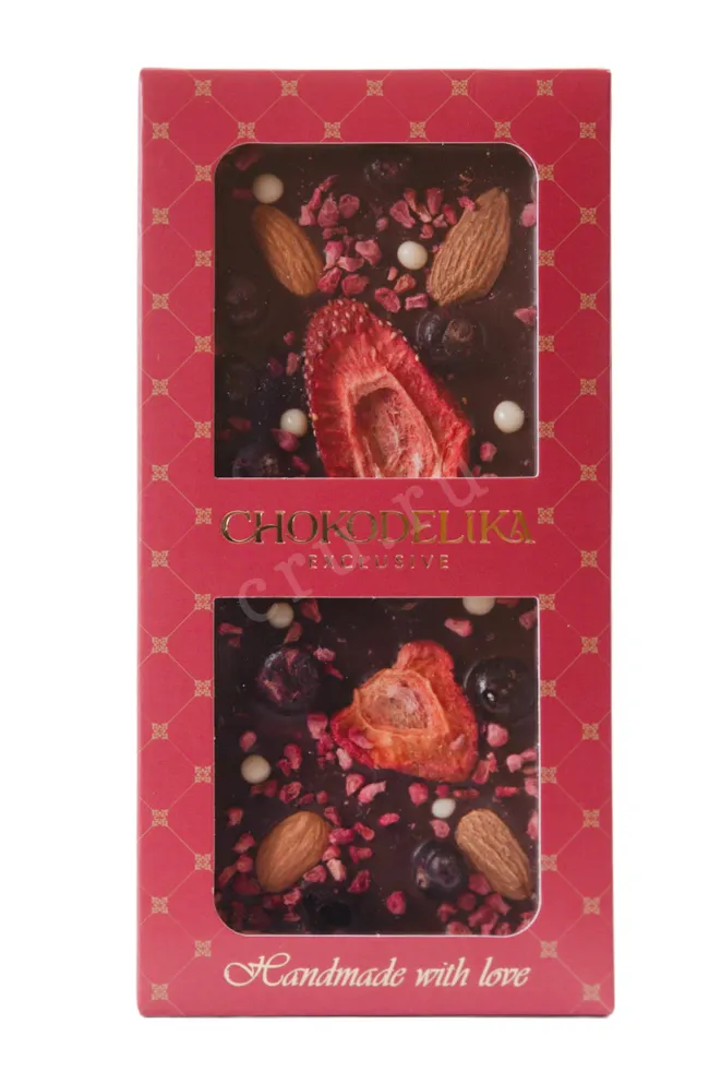 Шоколад Чокоделика тёмный с украшением Миндаль
