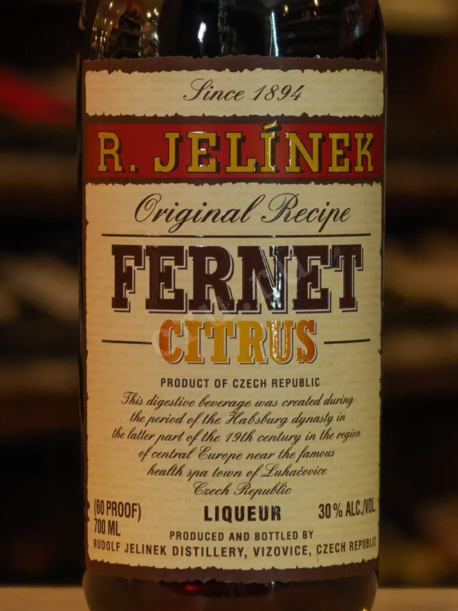 В магазине Крю Профи R. Jelinek Fernet Citrus 0.75 л