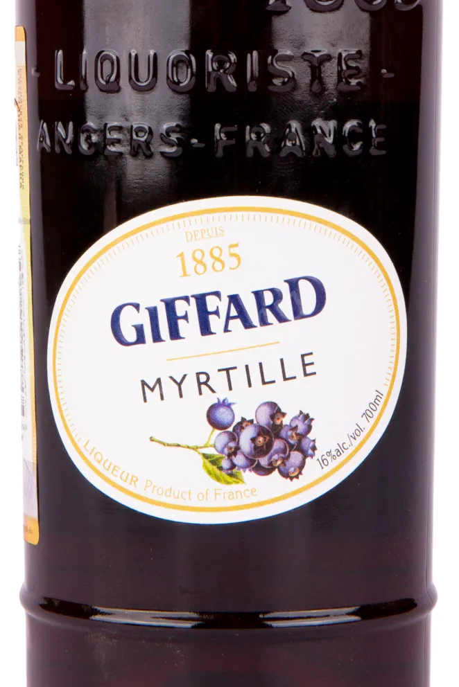 Этикетка ликера Жиффар Голубика 0.7 л