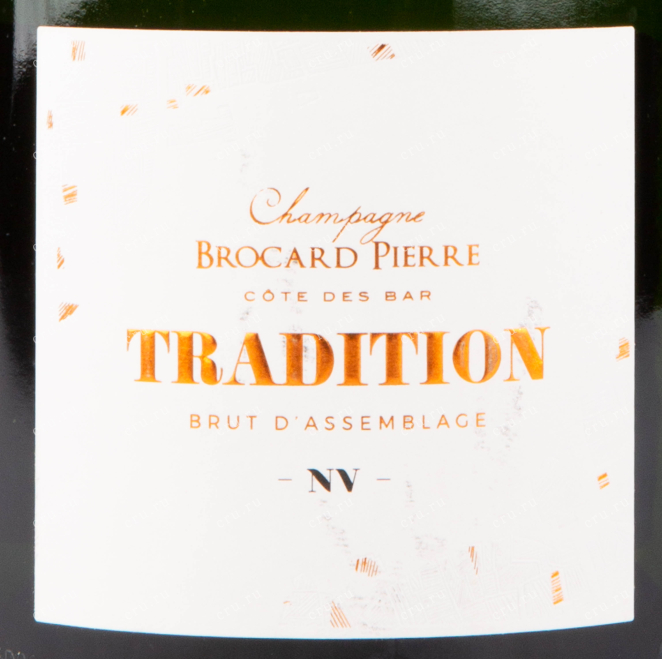 Этикетка игристого вина Pierre Brocard Tradition Brut with gift box 1.5 л