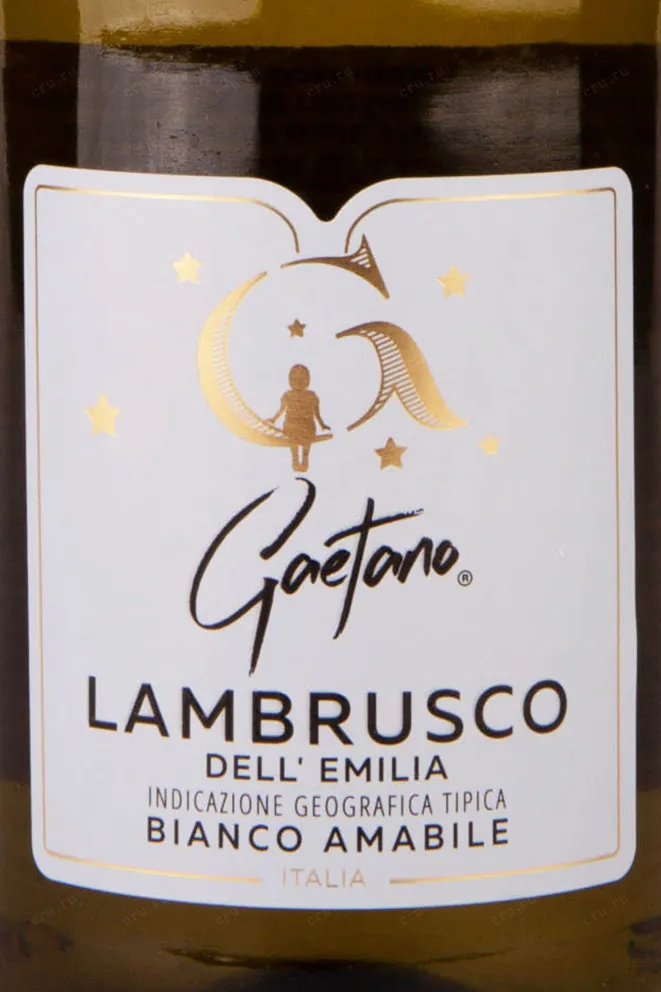 Этикетка Gaetano Lambrusco dell'Emilia Bianco 2021 0.75 л