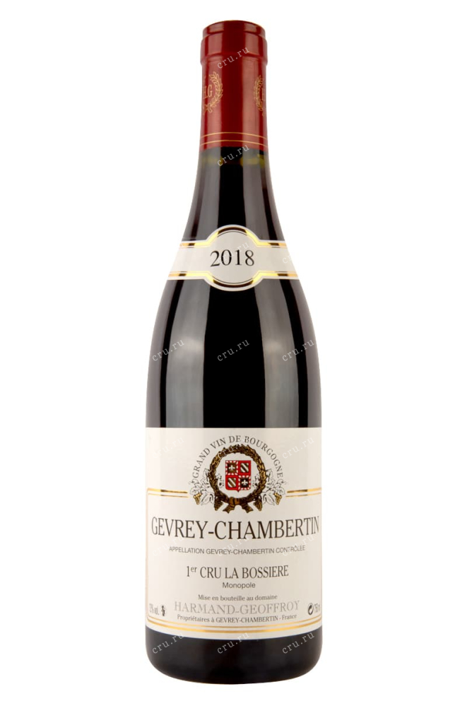 Вино Domaine Harmand-Geoffroy Gevrey-Chambertin 1er Cru La Bossier Monopole 2018 0.75 л