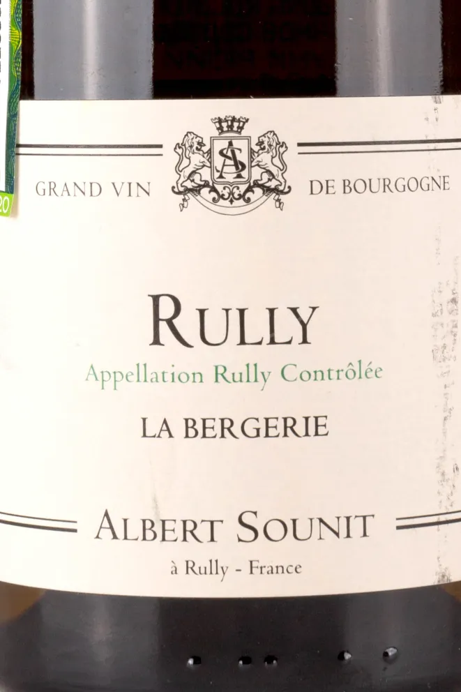 Этикетка Albert Sounit Rully La Bergerie 2021 0.75 л