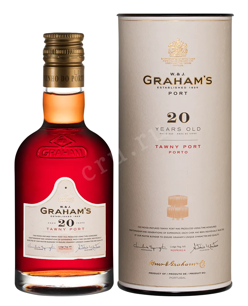 Фото — Портвейн Grahams 20 years Tawny  0.2 л