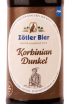 Этикетка Zotler Korbinian Dunkel 0.5 л