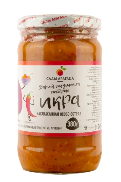 Икра баклажанная Сады Арагаца особо острая 380 г