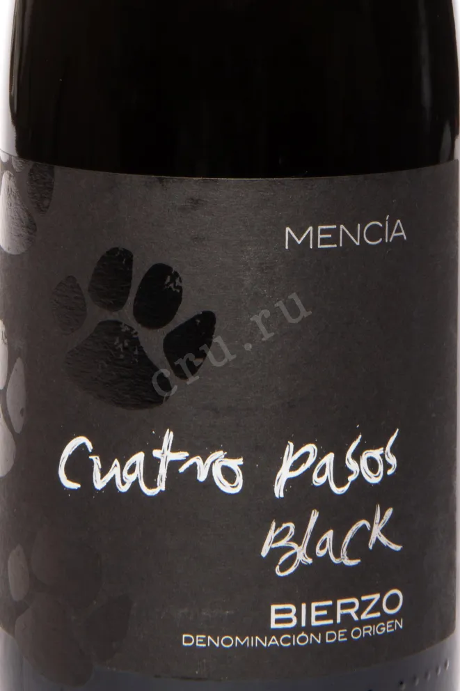 Этикетка Cuatro Pasos Black 2020 0.75 л