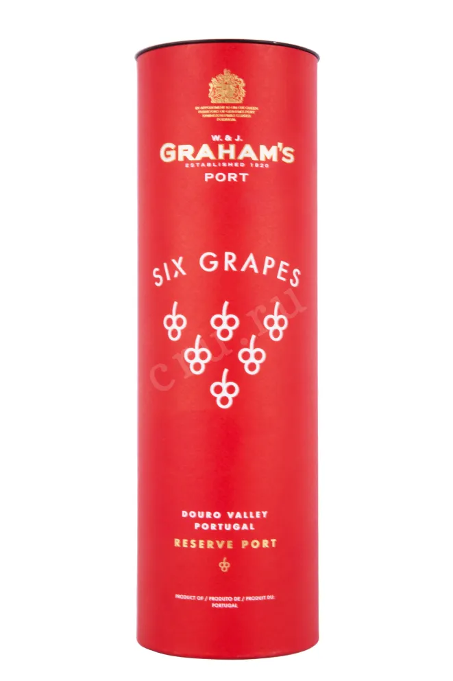 Подарочная коробка портвейна Грэм'с Сикс Грейпс Резерв 2018 0.75