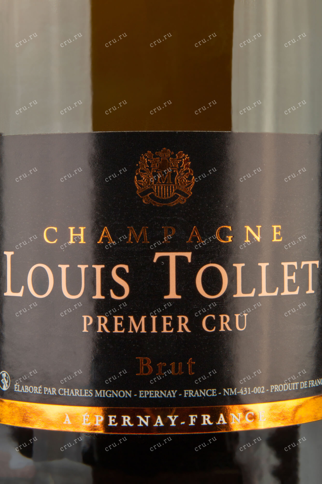 Этикетка Louis Tollet Premier Cru Brut 0,75 л