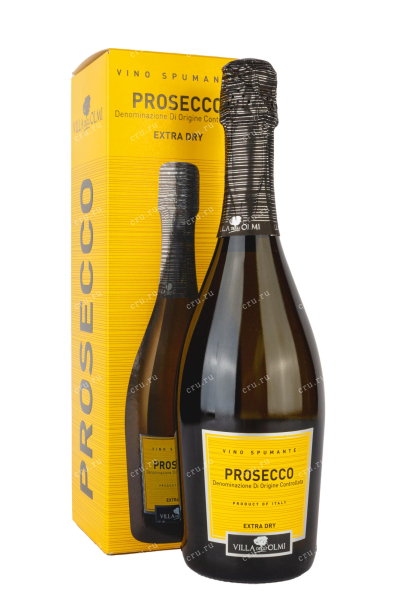 Игристое вино Prosecco Villa degli Olmi Spumante Extra Dry gift box 2021 0.75 л