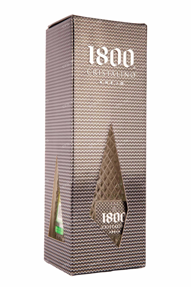 Подарочная упаковка Jose Cuervo 1800 Cristalino Anejo in gift box 0.7 л