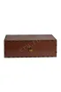 Gift Red Wooden Box For Three Bordeaux Bottles