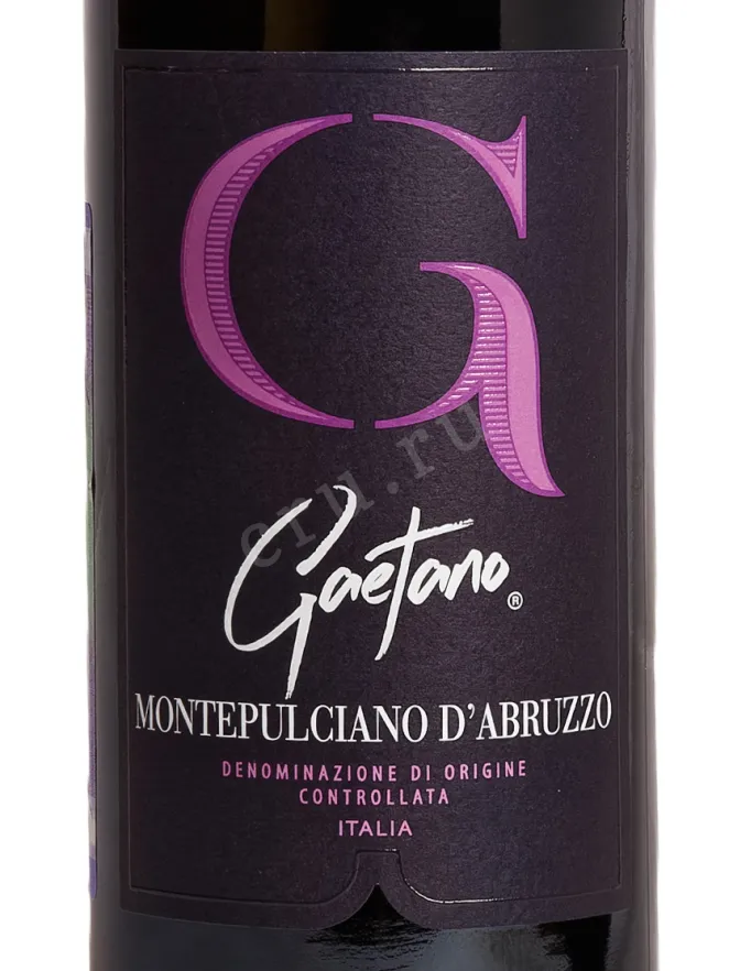 Этикетка Gaetano Montepulciano d'Abruzzo 2024 0.75 л