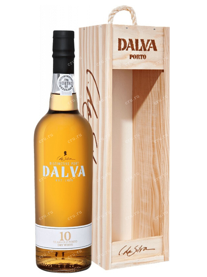 Портвейн Dalva 10 years Dry White in wood box  0.75 л